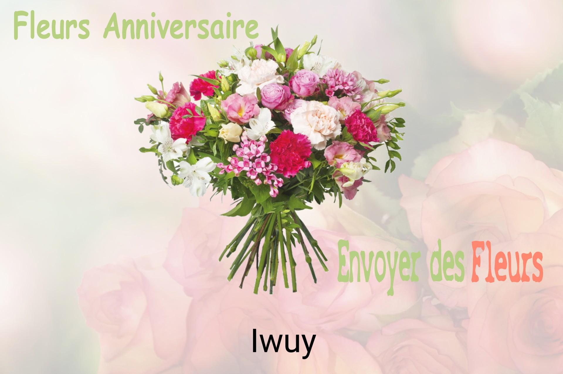 Bouquet de fleurs d’anniversaire livré à Iwuy